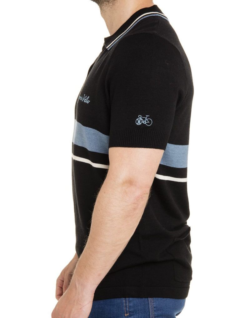 Retro Wool Knit Polo